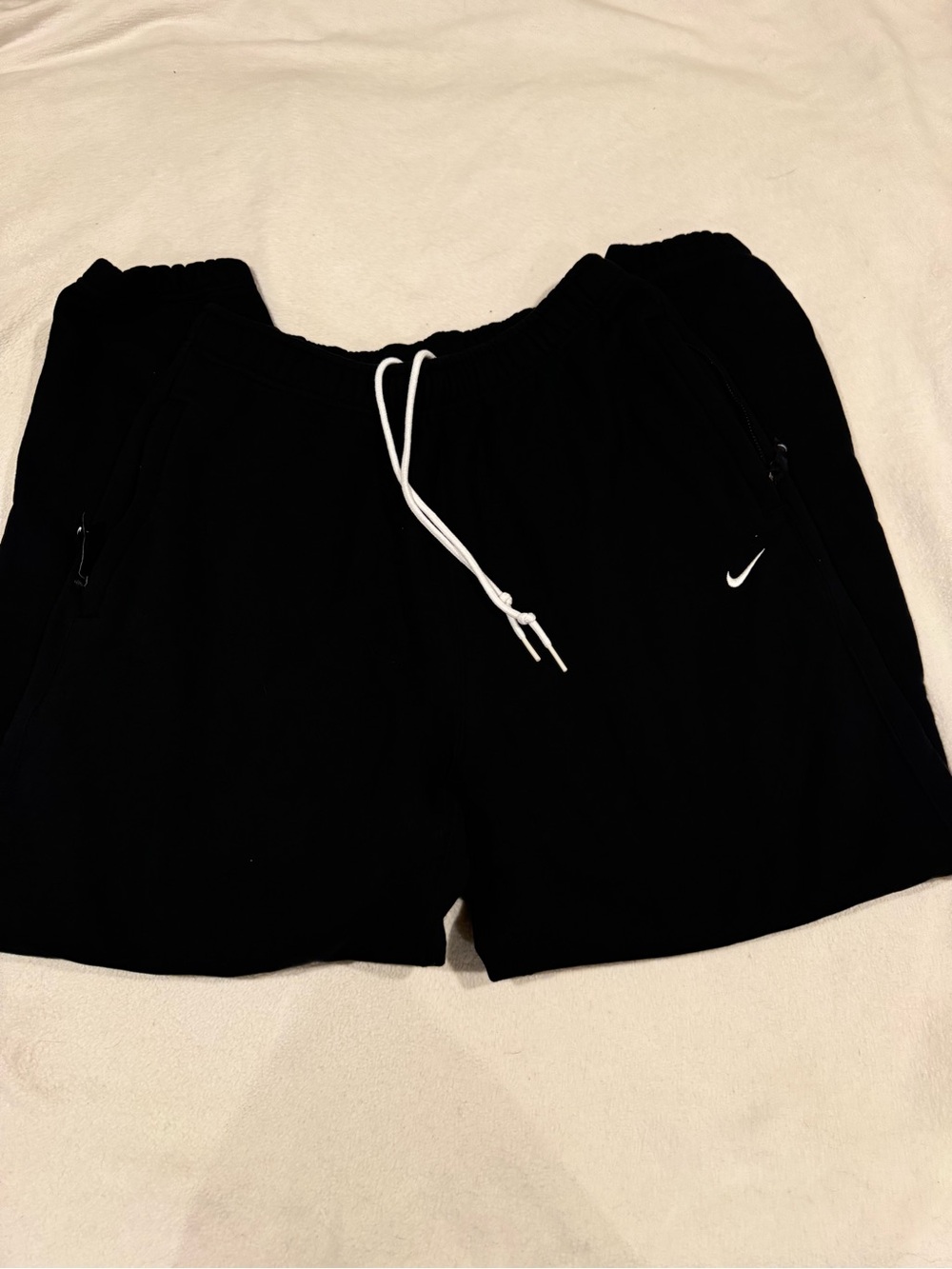 Nike Black Sweatpants with White Swoosh - Picture 2 of 6